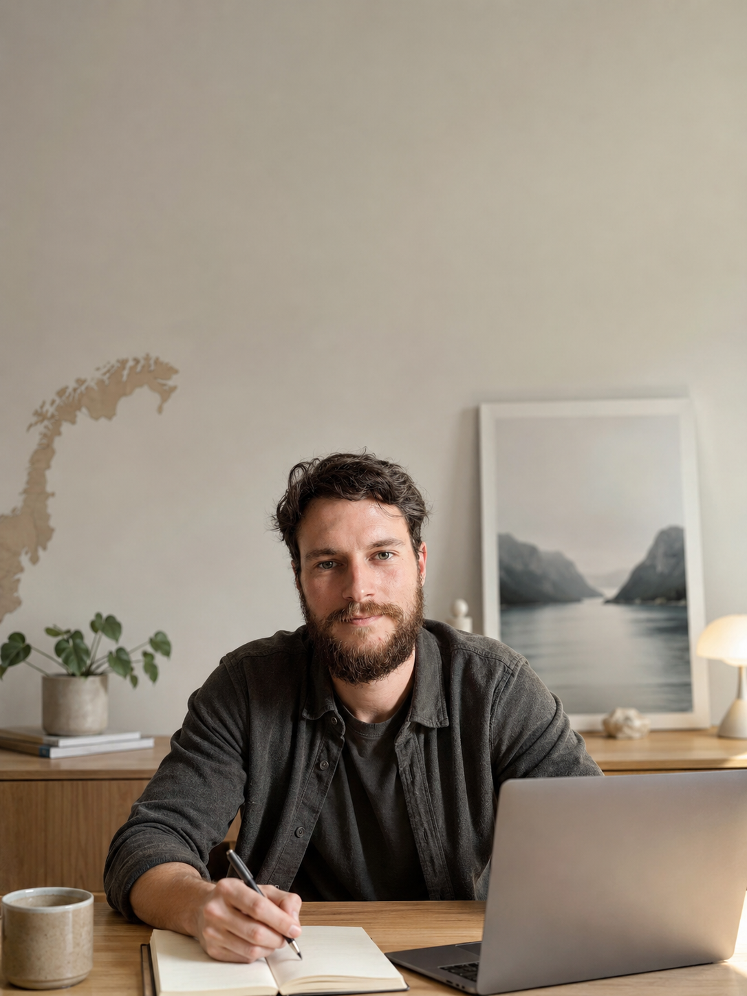 Calm, focused online Norwegian lesson